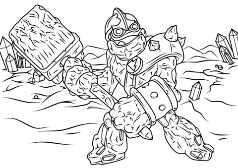 Skylanders Giants Crusher Coloring Page